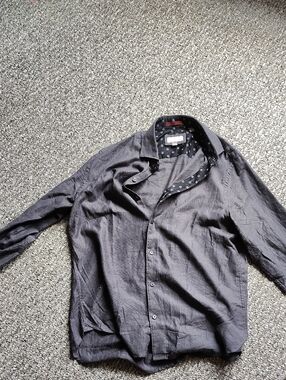 Ted Baker Men's Charcoal Gray Lightweight Shirt Jacket